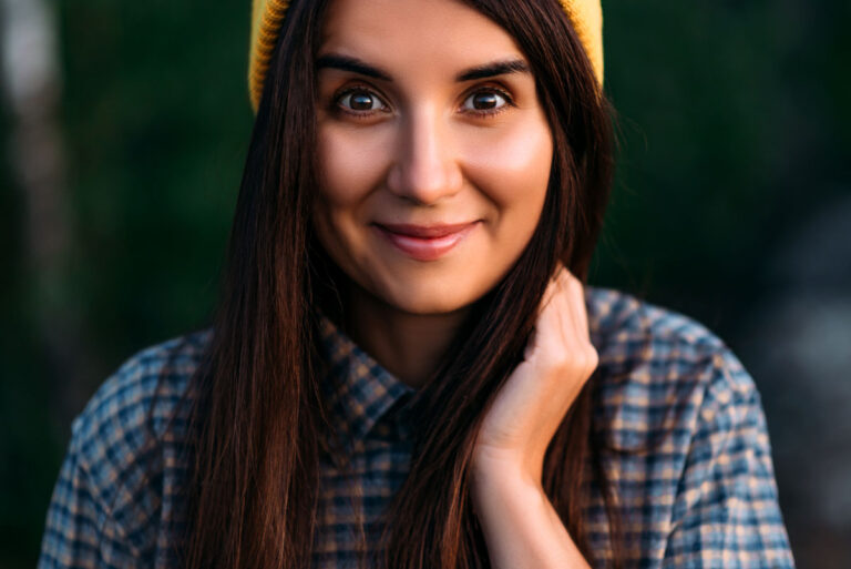 portrait of a traveler girl in a yellow cap portr 2023 11 27 05 15 14 utc
